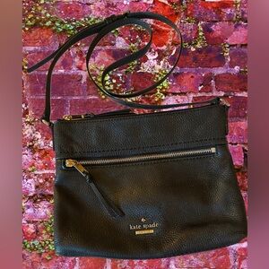 Kate Spade New York Jackson Street Gabriele Black Leather Crossbody